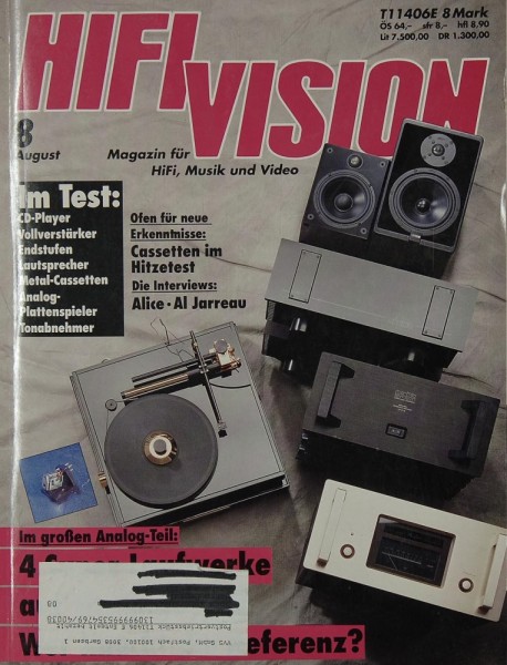 Hifi Vision 8/1992 Zeitschrift