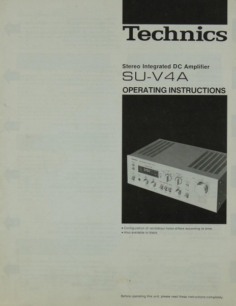 Technics SU-V 4 A Manual