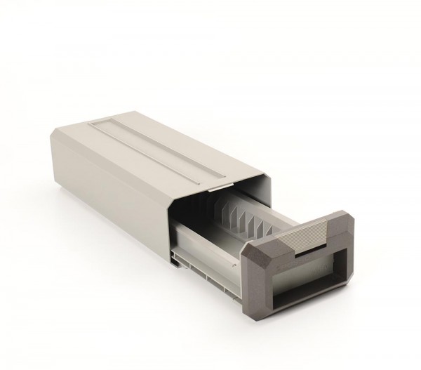 Posso Media Box mit Schubfächern für DAT-Kassetten grau