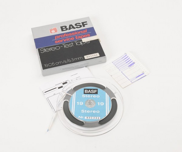 BASF stereo test tape 19 1/4 inch on 13cm DIN reel