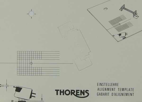 Thorens Alignment Template Adjustement instructions