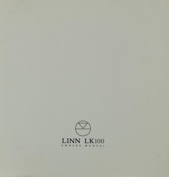 Linn LK 100 Manual