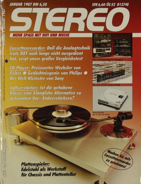 Stereo 1/1987 Zeitschrift