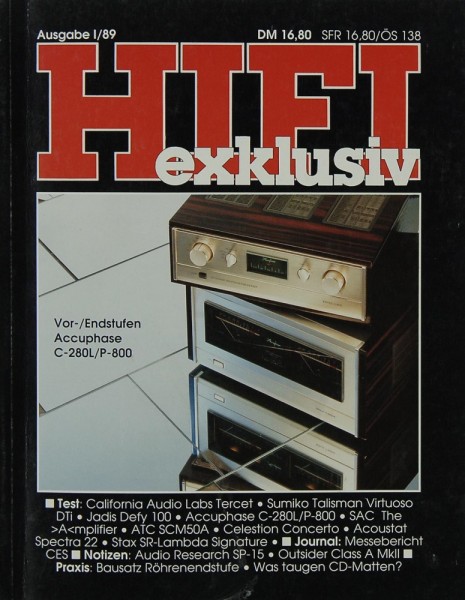 Hifi Exklusiv I / 89 Zeitschrift