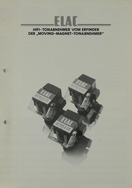 Elac Der Moving-Magnet-Tonabnehmer Prospekt / Katalog