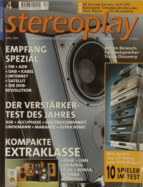 Stereoplay 4/2001 Zeitschrift