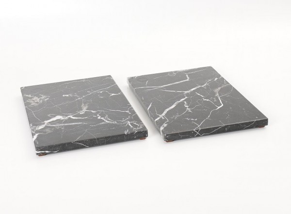 Marble plates for speakers or devices 24,5x36,5 cm pair