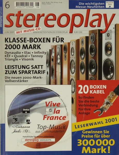 Stereoplay 6/2001 Zeitschrift
