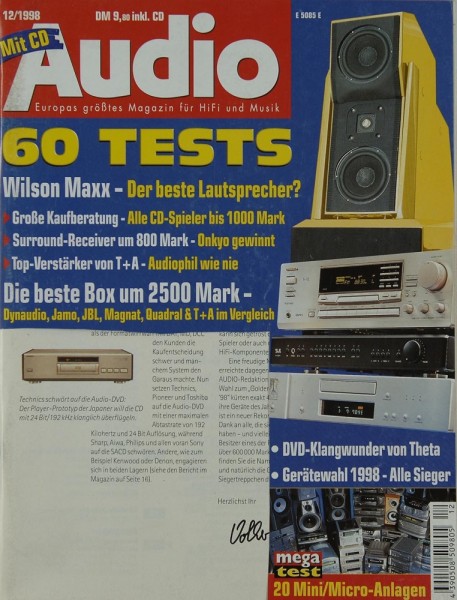 Audio 12/1998 Zeitschrift