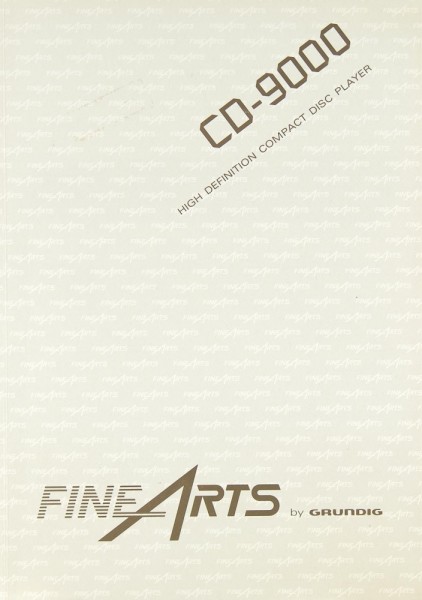 Fine Arts / Grundig CD-9000 Bedienungsanleitung
