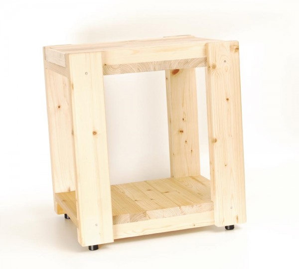 Rack turntable stand wood
