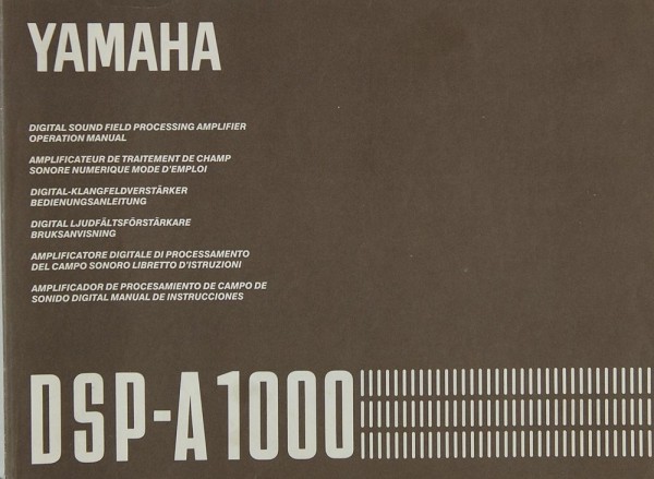 Yamaha DSP-A 1000 Manual