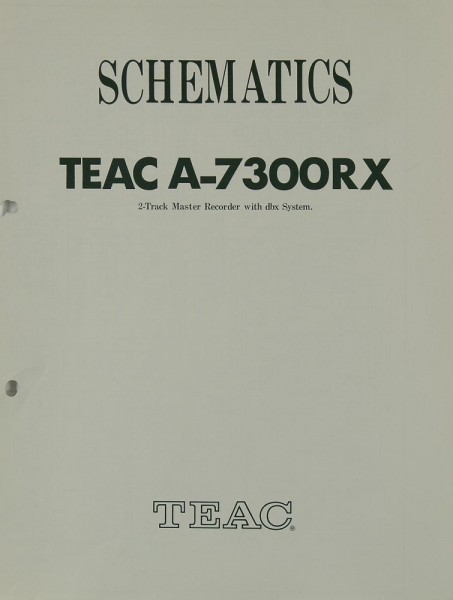 Teac A-7300 RX Schematics / Service Manual