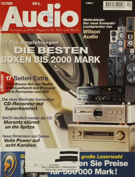 Audio 10/2000 Zeitschrift