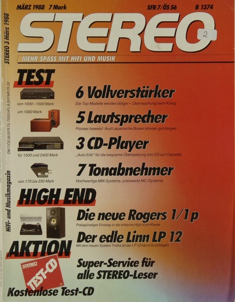 Stereo 3/1988 Zeitschrift