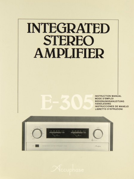 Accuphase E-305 Manual