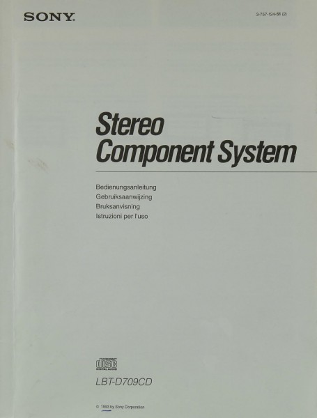 Sony LBT-D 709 CD Manual