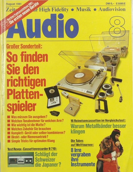 Audio 8/1981 Zeitschrift