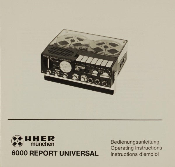 Uher 6000 Report Universal User Guide