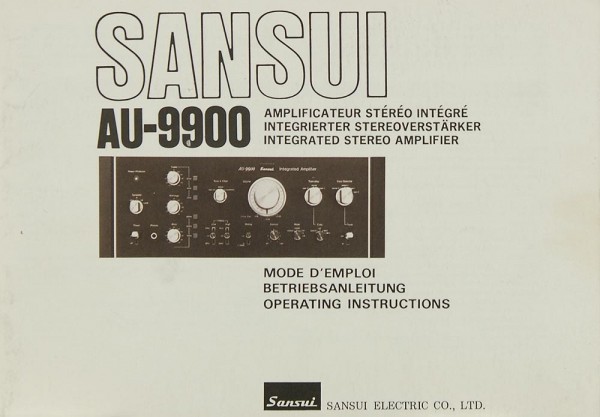 Sansui AU-9900 Bedienungsanleitung