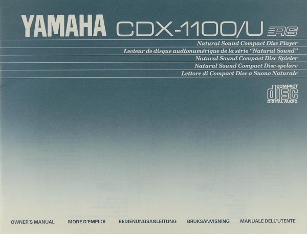 Yamaha CDX-1100 Manual