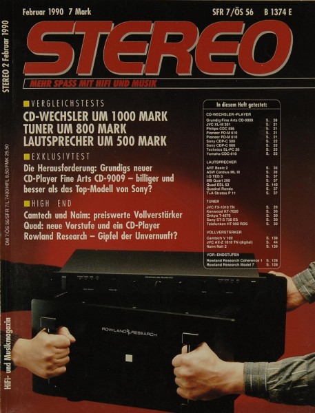 Stereo 2/1990 Zeitschrift