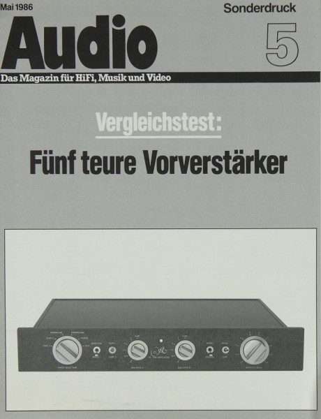 Audio Sonderdruck 5 / Mai 1986 Testnachdruck