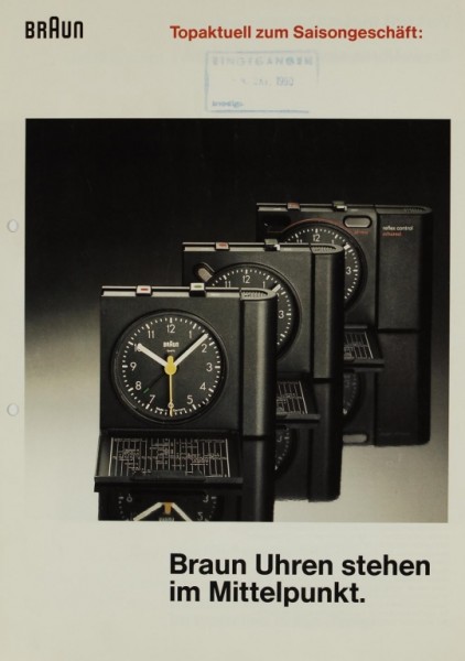 Braun Braun Uhren stehen im Mittelpunkt Prospekt / Katalog