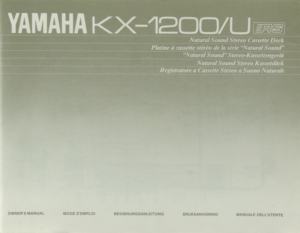 Yamaha KX-1200/U Bedienungsanleitung