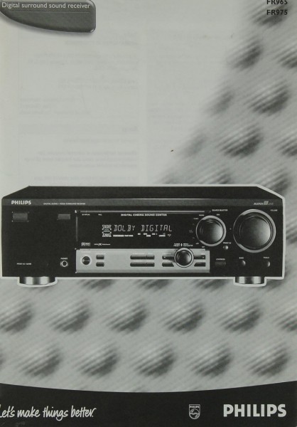Philips FR 965 / FR 975 Manual