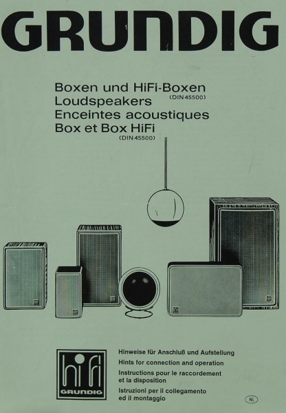Grundig Boxen und Hifi-Boxen Manual
