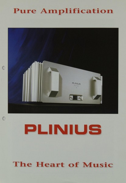 Plinius Pure Amplification Brochure / Catalogue