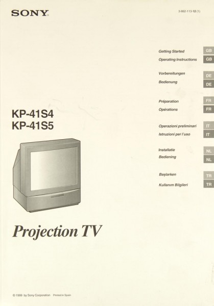 Sony KP-41 S 4 / KP-41 S 5 Bedienungsanleitung
