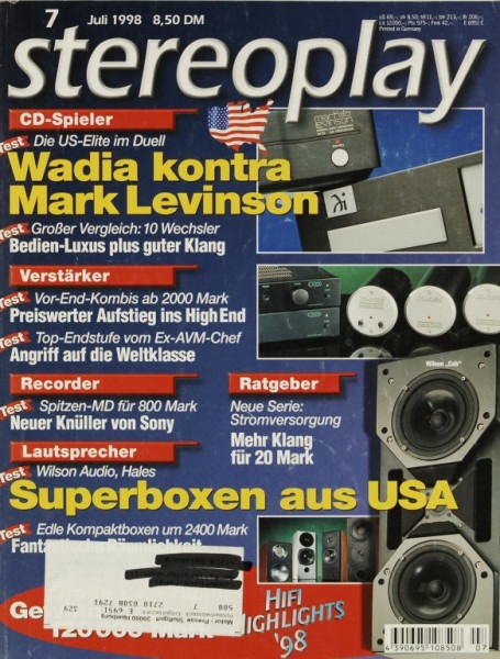 Stereoplay 7/1998 Zeitschrift