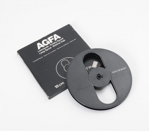 Agfa 18cm empty reel black