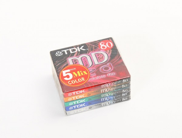 TDK MD Color Mix 5er Set Minidisc NEU! Originalverschweißt