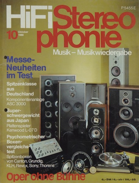 Hifi Stereophonie 10/1980 Zeitschrift