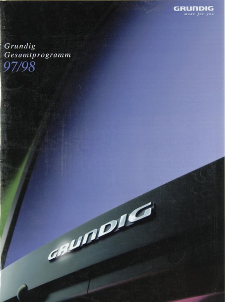 Grundig Lieferübersicht 1997/1998 Prospekt / Katalog