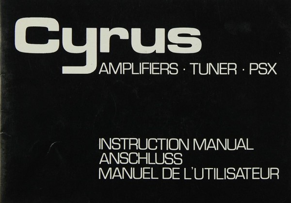 Mission / Cyrus Cyrus One / Cyrus Two / PSX Bedienungsanleitung