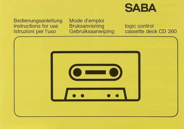 Saba CD 260 Operating Instructions