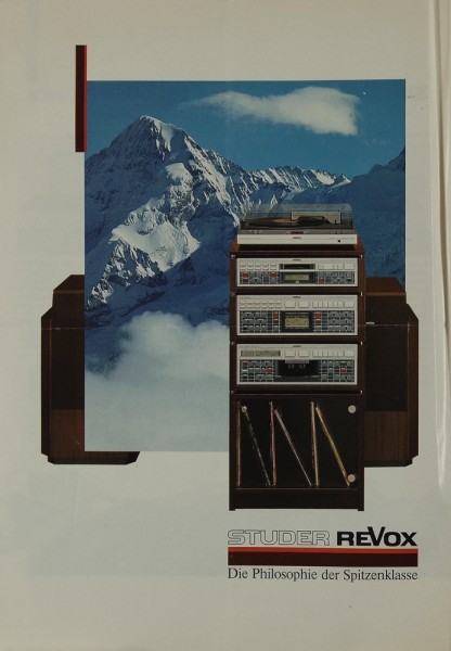 Revox Die Philosophie der Spitzenklasse - Panorama 86/87 Brochure / Catalogue