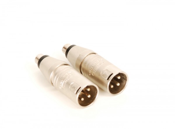 Neutrik XLR plug - Cinch socket adapter pair