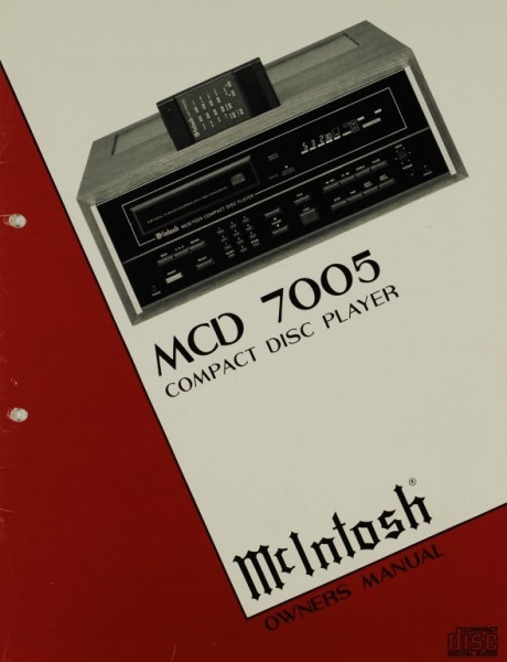 McIntosh MCD 7005 User Manual