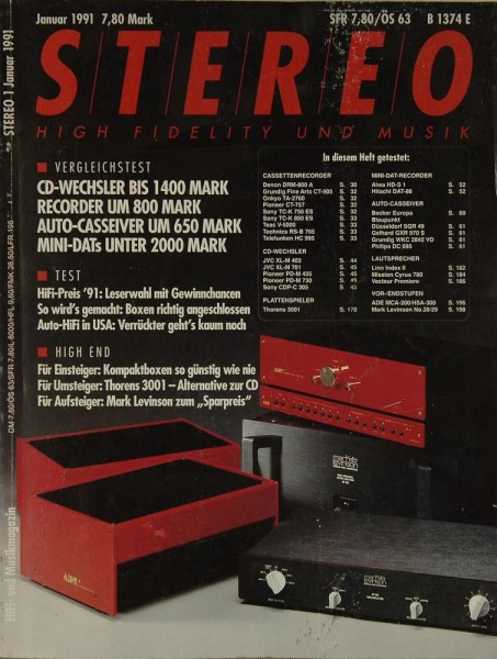 Stereo 1/1991 Zeitschrift