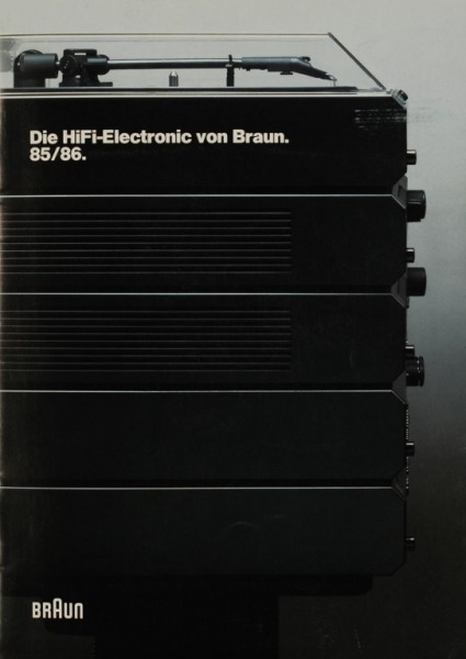 Braun Die HiFi Electronic von Braun. 85/86 Prospekt / Katalog