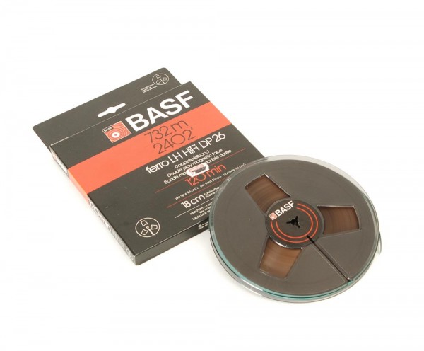BASF DP26 18er DIN Tonbandspule Kunststoff mit Band