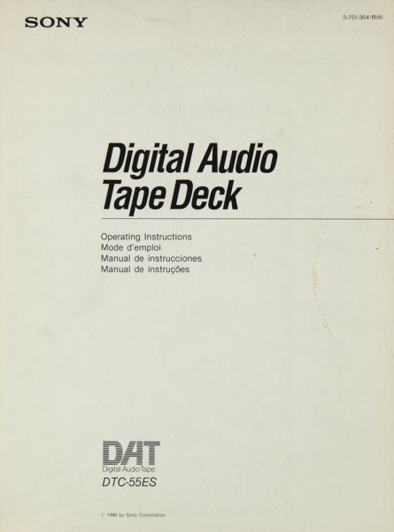 Sony DTC-55 ES Manual