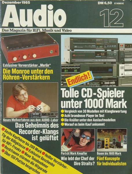Audio 12/1985 Zeitschrift