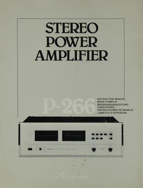 Accuphase P-266 Manual