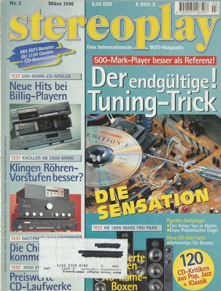 Stereoplay 3/1996 Zeitschrift